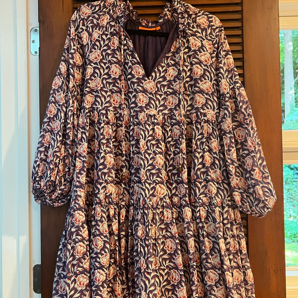 Oliphant Purple and Red Floral Dress